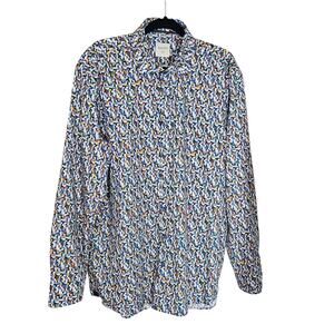 Haupt Mens Multicolor Button Down Shirt